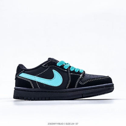 Tênis Cano Alto Infantil Couro Azul Tiffany Detalhe Reverso