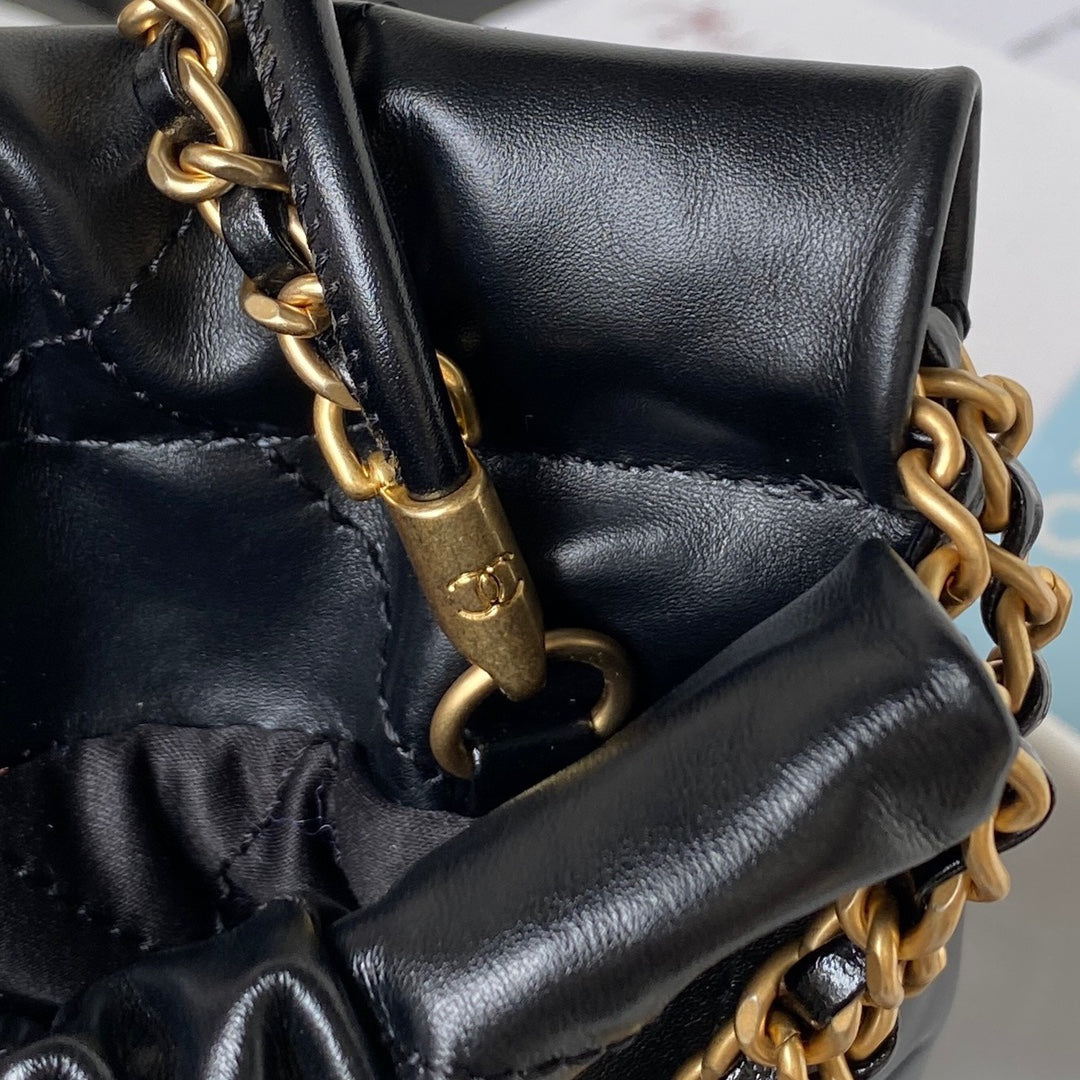 Bolsa Pequena Couro Preto Mini