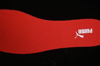 Tênis Couro Vermelho e Branco Cano Baixo