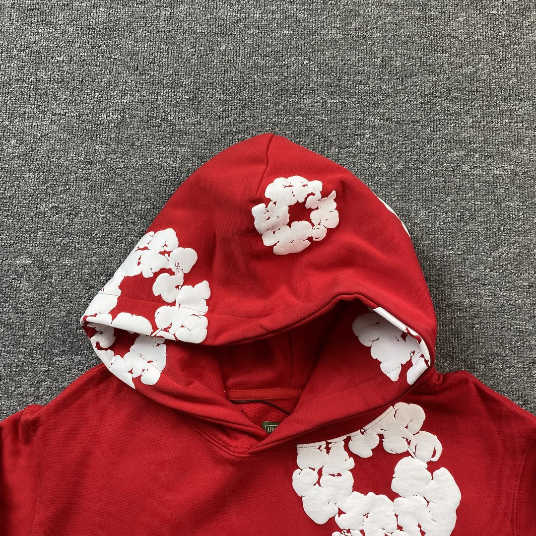 Moletom Algodão Vermelho Estampa Grinalda