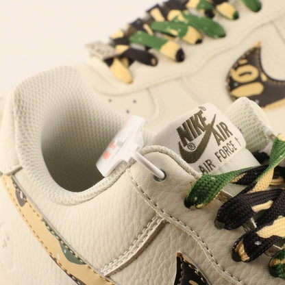 Tênis Cano Baixo Couro Branco Camuflado