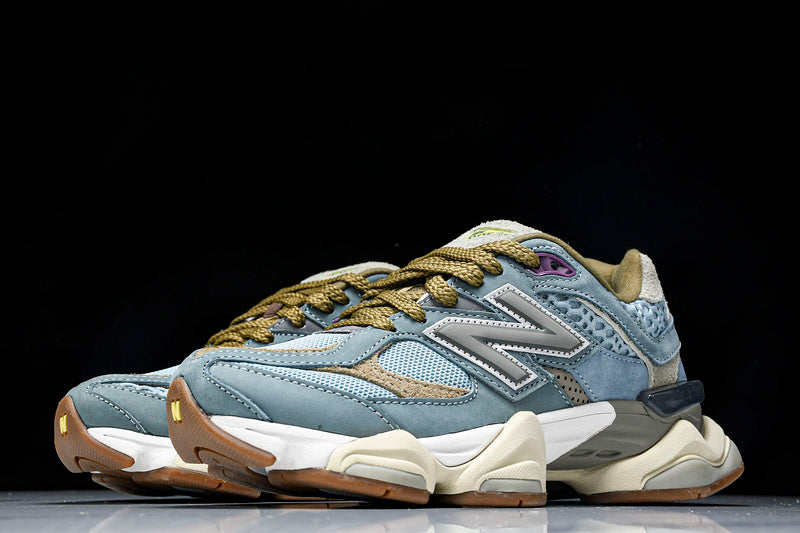 Tênis Runner Malha Cinza Detalhe Marrom Vintage