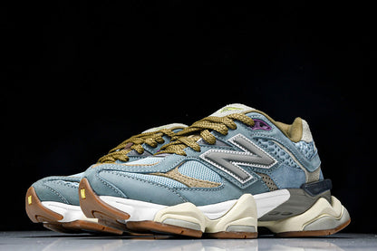 Tênis Runner Malha Cinza Detalhe Marrom Vintage