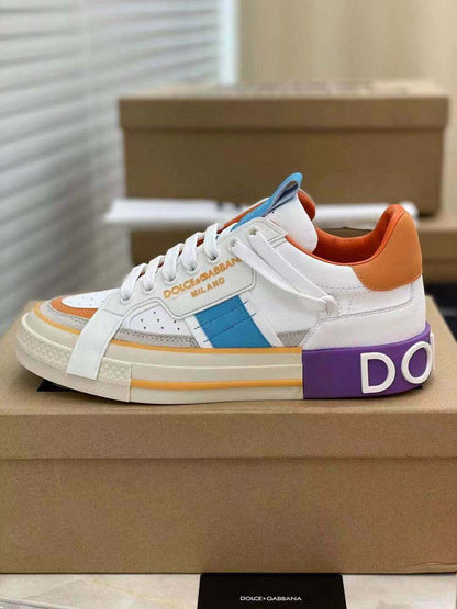 Tênis Couro Personalizado Multicolor Cano Baixo