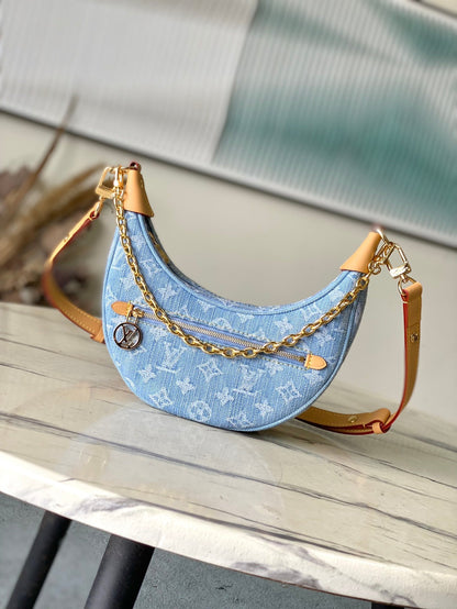 Bolsa Loop Denim Azul Céu