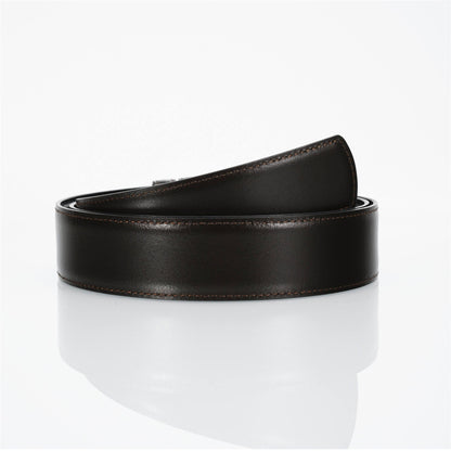 Cinto Couro Preto Fivela Metálica