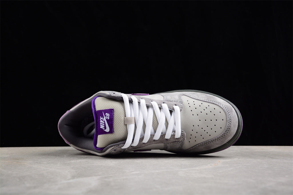 Tênis Cano Baixo Couro Roxo Detalhe Pombo