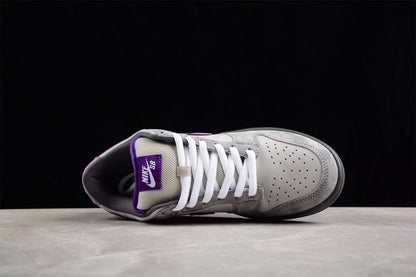 Tênis Cano Baixo Couro Roxo Detalhe Pombo