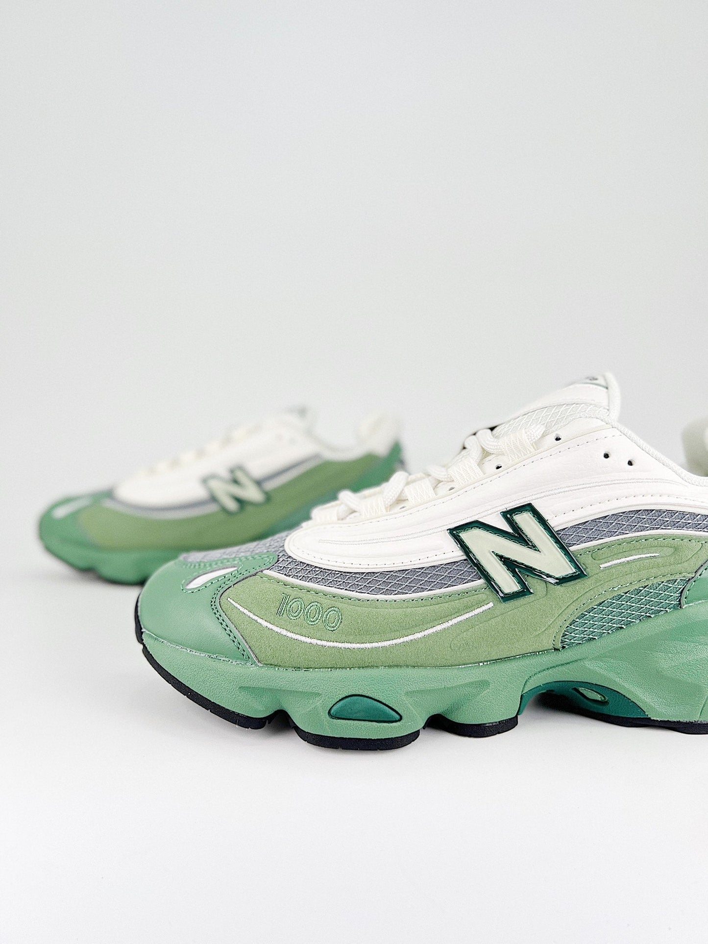 Tênis Runner Mesh Verde Cinza
