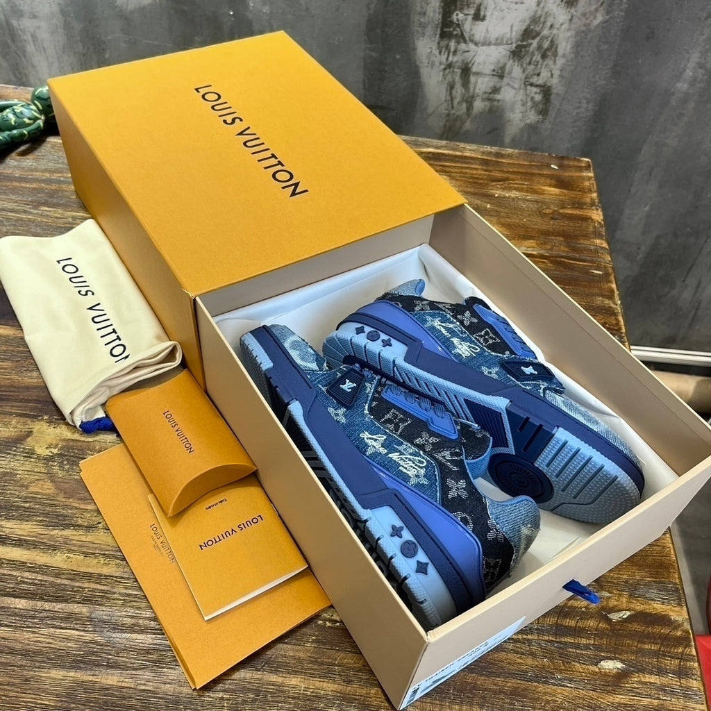 Tênis Jeans Preto e Azul