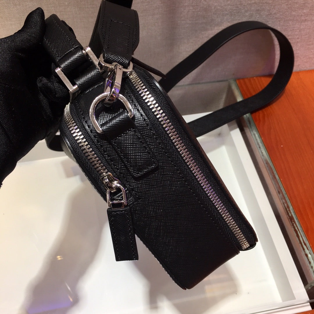 Bolsa Satchel Couro Texturizado Preto