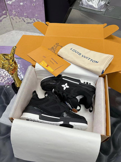Tênis Skate Couro Preto