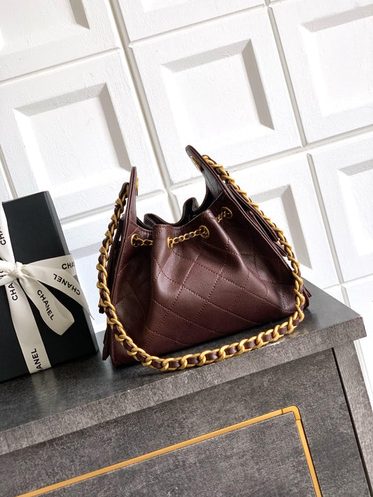 Chanel 25 Mini vinho, vista aberta