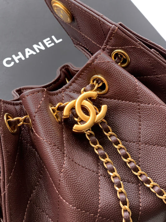 Chanel 25 Mini vinho, detalhe da corrente