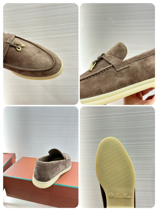 Loro Piana Summer Charms Walk Feminino na cor Taupe, detalhe 9