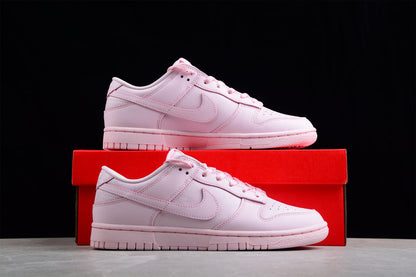 Tênis Cano Baixo Couro Rosa Prism Detalhe Branco