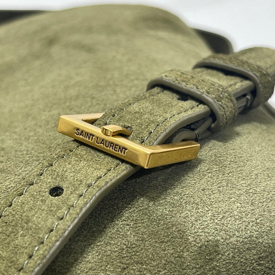 Bolsa Satchel Camurça Verde 37cm