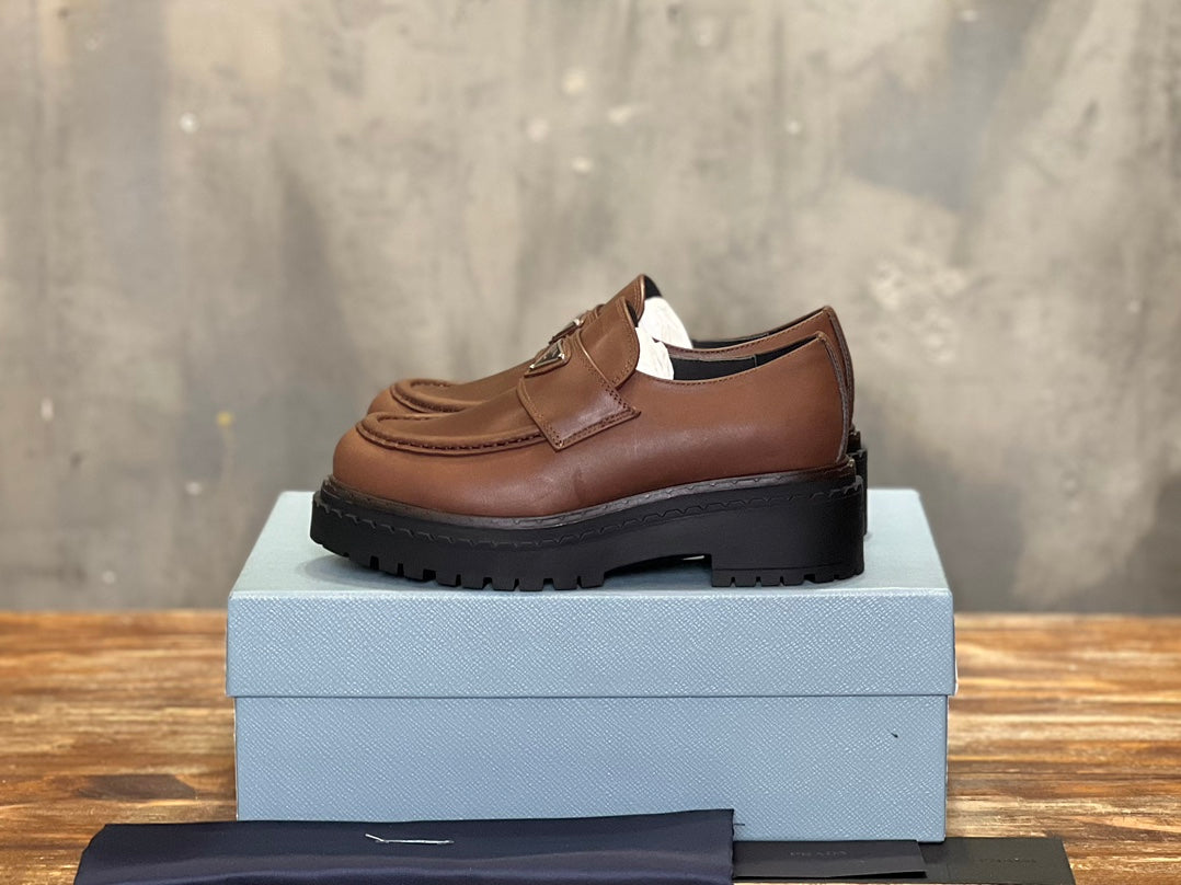 Mocassim Couro Marrom Liso