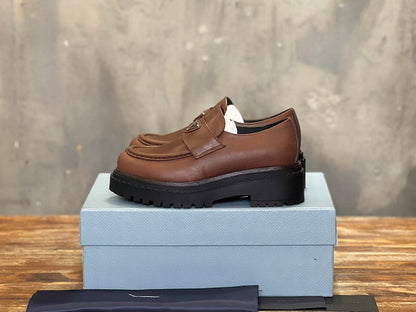 Mocassim Couro Marrom Liso