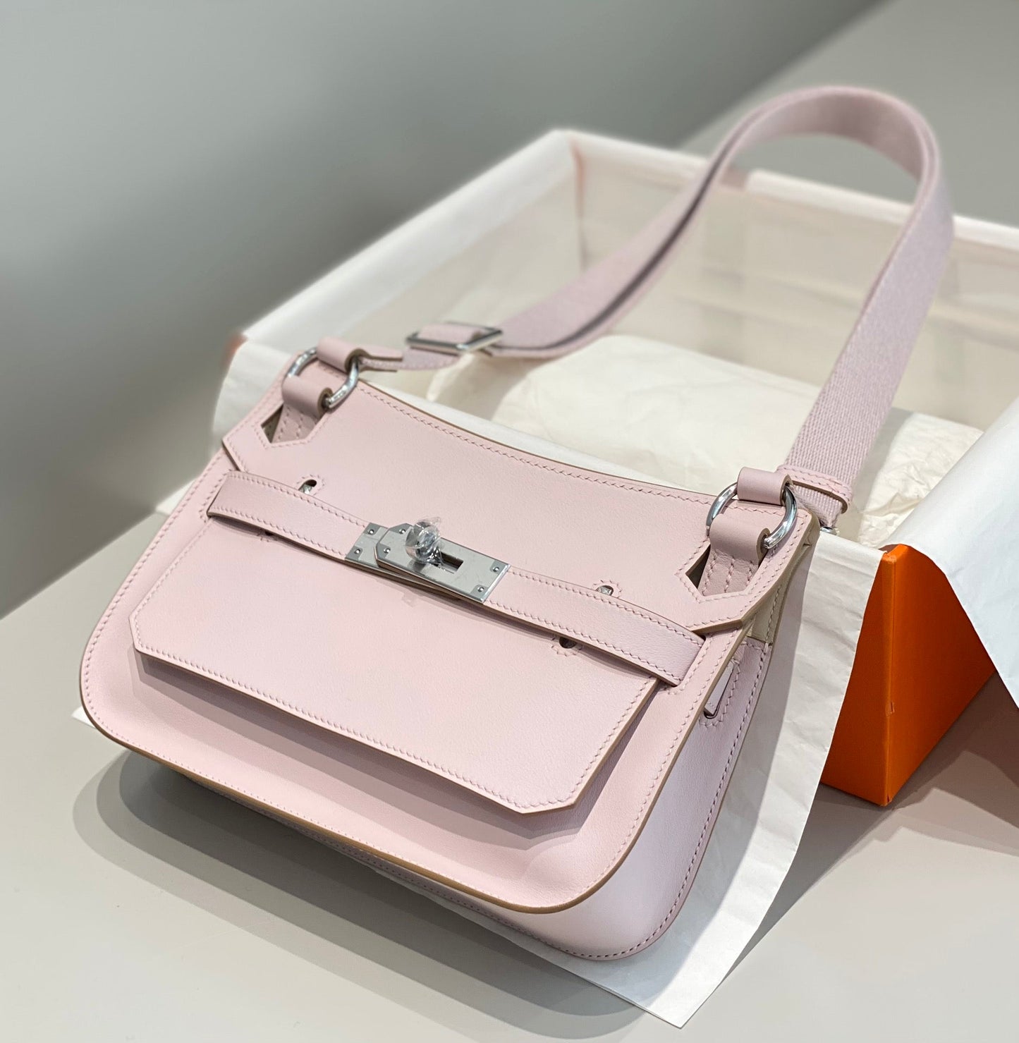 Bolsa Couro Estruturada Mauve Tira Ajustável