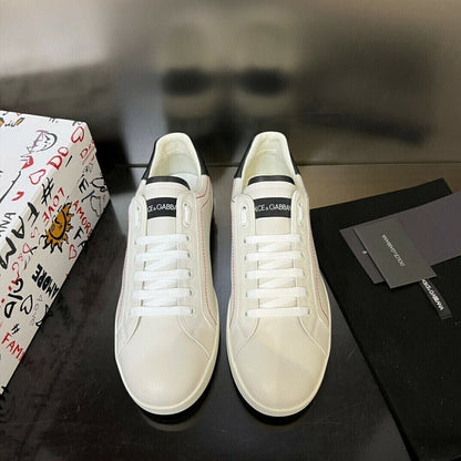 Tênis Couro Branco Casual Conforto