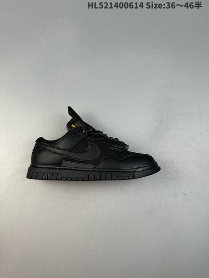 Tênis Skate Couro Cano Baixo Preto