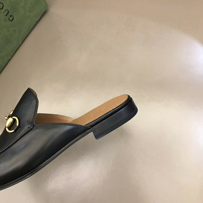 Mocassim Couro Preto Slipper Conforto