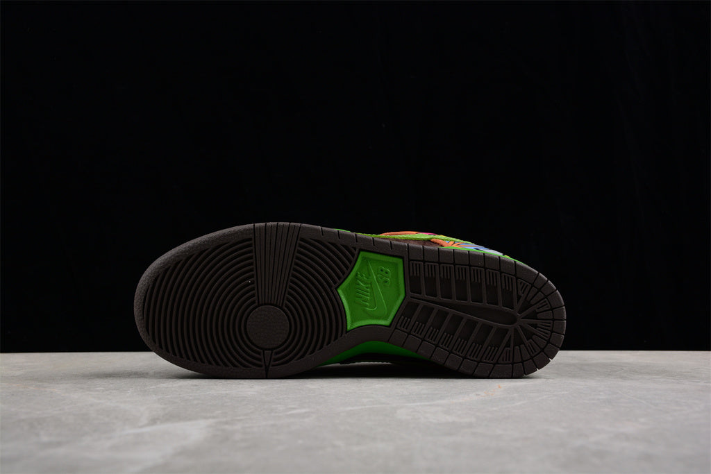 Tênis Cano Baixo Skate Couro Multicolorido Estampa Geométrica