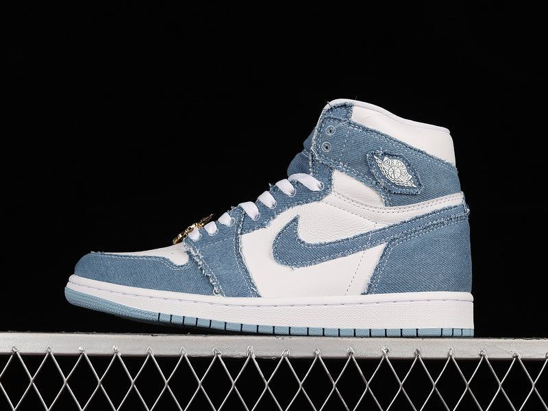 Tênis Cano Alto Couro Basquete Jeans Jeans