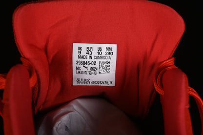 Tênis Couro Vermelho e Branco Cano Baixo