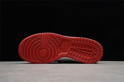Tênis Cano Alto Couro Vermelho Detalhe Contraste
