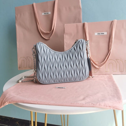 Bolsa Ombro Couro Acolchoado Matelassê