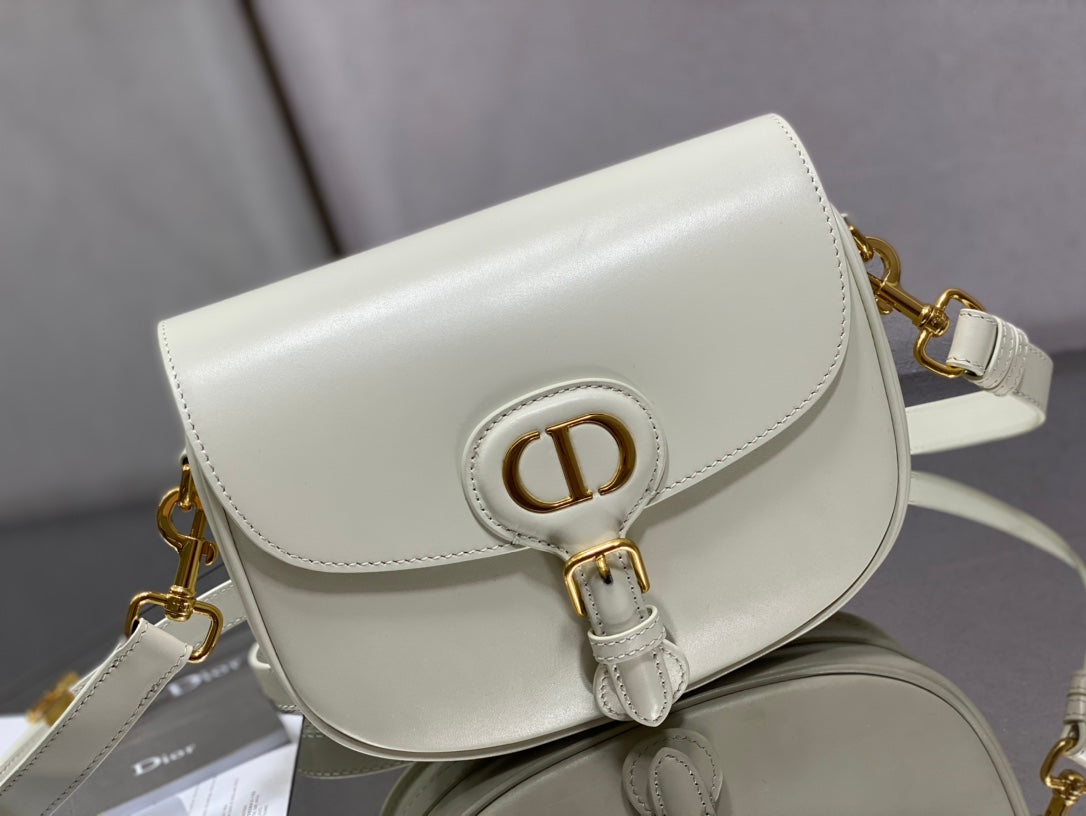 Bolsa Estruturada Couro Branco Alça Corrente