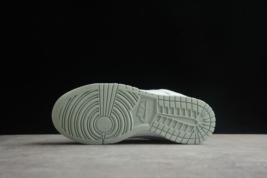 Tênis Skate Couro Cano Baixo Branco Verde Menta
