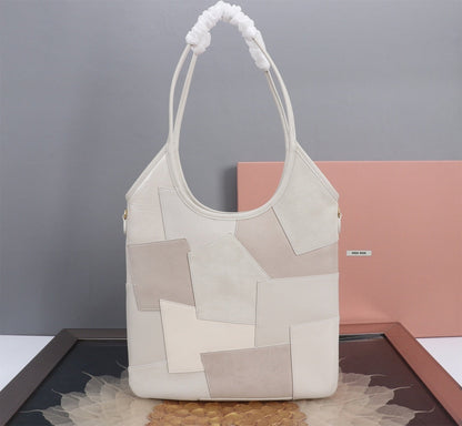 Bolsa Couro Patchwork Multicolorida