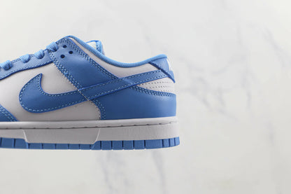 Tênis Cano Baixo Couro Branco com Detalhe Azul