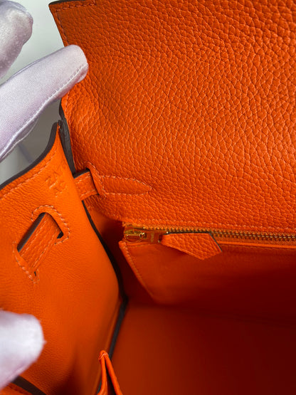 Bolsa Couro Laranja