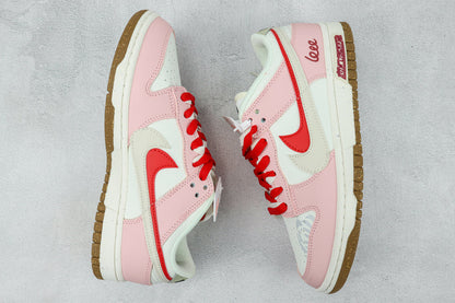 Tênis Cano Baixo Skate Couro Branco e Rosa