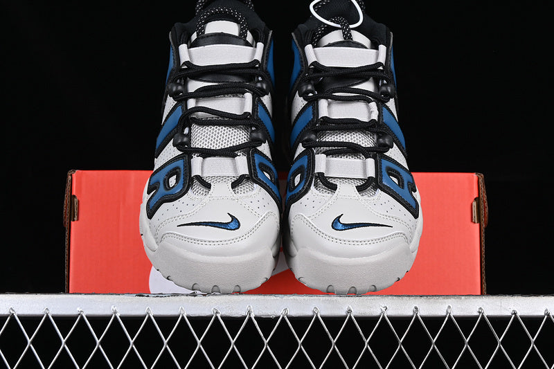 Tênis Cano Alto Mesh Azul Industrial Detalhes Brancos