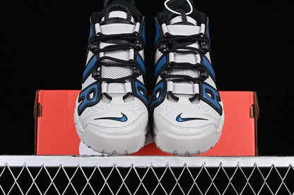 Tênis Cano Alto Mesh Azul Industrial Detalhes Brancos