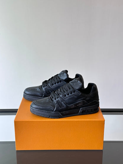 Tênis Casual Couro Preto