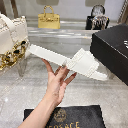 Chinelo Slide Couro Branco