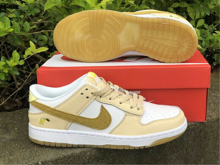 Tênis Cano Baixo Couro Branco Detalhe Amarelo