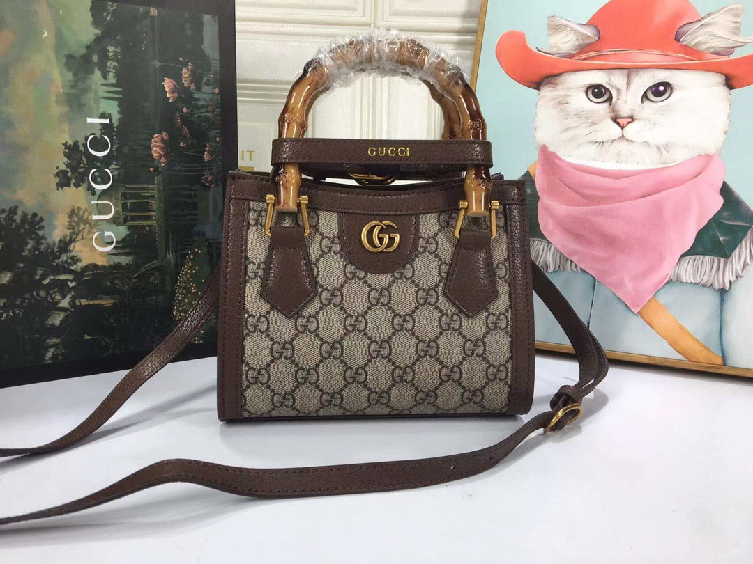Bolsa Tote Couro Padrão Entrelaçado Camel e Preto Pequena