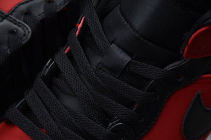 Tênis Cano Alto Basquete Couro Preto Vermelho