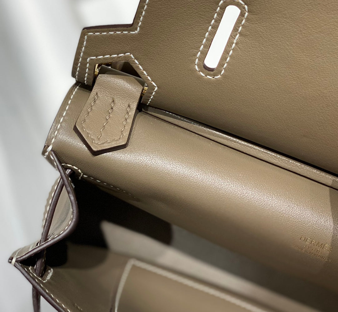 Bolsa Shoulder Couro Marrom Tira Ajustável Mini
