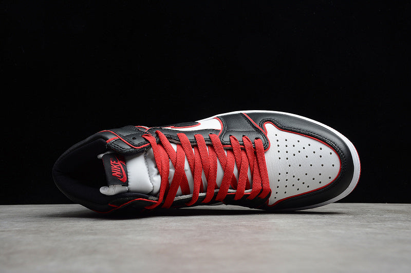 Tênis Cano Alto Basquete Couro Preto Vermelho