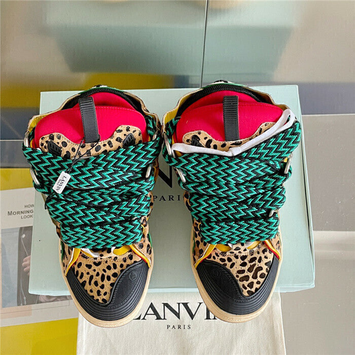 Tênis Couro Animal Print Solado Robusto