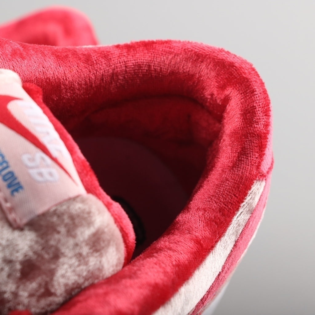 Tênis Cano Baixo Skate Couro Rosa Padrão Corações