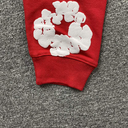 Moletom Algodão Vermelho Estampa Grinalda